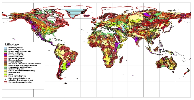 Global lithology map